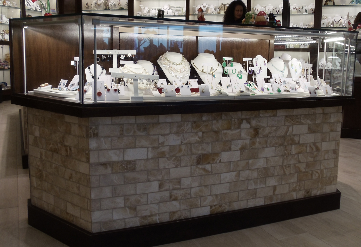 A jewelry display fixture.