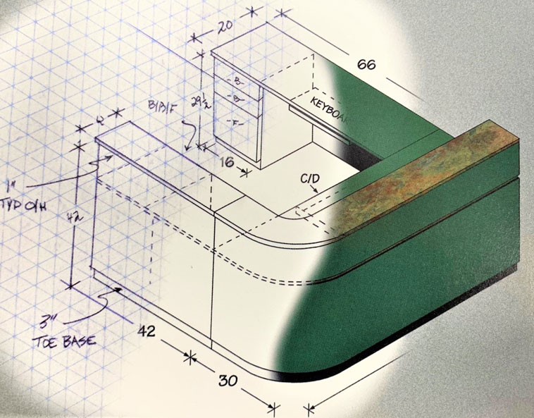 Reception Desk Blueprints