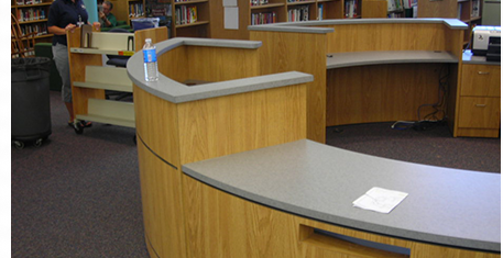 custom office reception desk