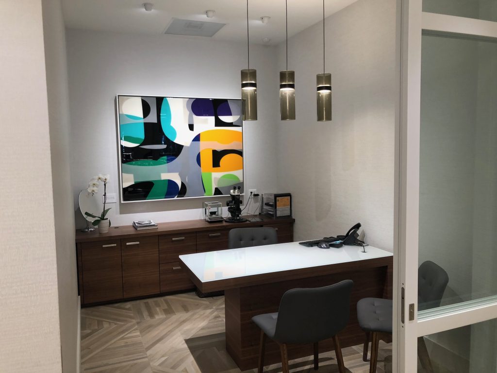 a view of a modern office